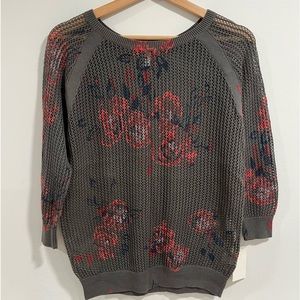 NWT Frenchi Large Cable Knit Sweater woman’s Medium olive green